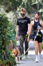 CLAUDIA SULEWSKI Out with Her Dog in Los Angeles 1107/2020