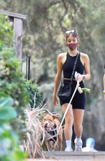CLAUDIA SULEWSKI Out with Her Dog in Los Angeles 1107/2020