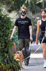 CLAUDIA SULEWSKI Out with Her Dog in Los Angeles 1107/2020