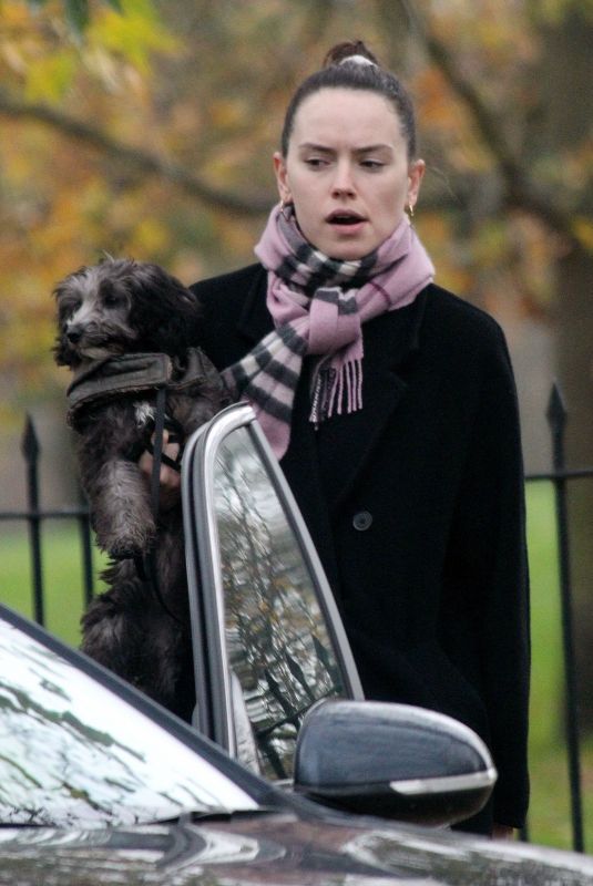 DAISY RIDLEY Out with Her Dog in London 11/17/2020