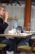DAPHNE GROENEWELD Out for Lunch at Sant Ambroeus in New York 11/05/2020