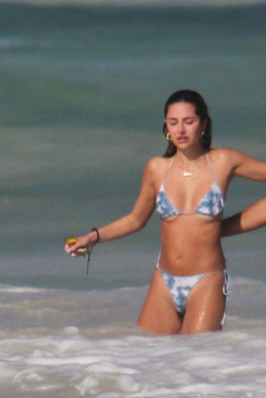 DELILAH HAMLIN in Bikini and Eyal Booker at a Beach in Tulum 11/26/2020