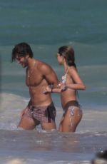 DELILAH HAMLIN in Bikini and Eyal Booker at a Beach in Tulum 11/26/2020