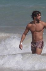DELILAH HAMLIN in Bikini and Eyal Booker at a Beach in Tulum 11/26/2020