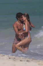 DELILAH HAMLIN in Bikini and Eyal Booker at a Beach in Tulum 11/26/2020
