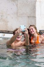 DELILAH HAMLIN in Bikini and Eyal Booker at a Pool in Mexico 11/23/2020