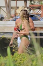 DELILAH HAMLIN ina Green Bikini at a Beach in Tulum 11/22/2020