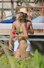 DELILAH HAMLIN ina Green Bikini at a Beach in Tulum 11/22/2020