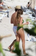 DELILAH HAMLIN ina Green Bikini at a Beach in Tulum 11/22/2020