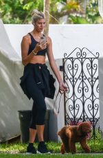 DEVON WINDSOR Out with her Dog in Miami 11/24/2020
