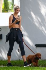 DEVON WINDSOR Out with her Dog in Miami 11/24/2020