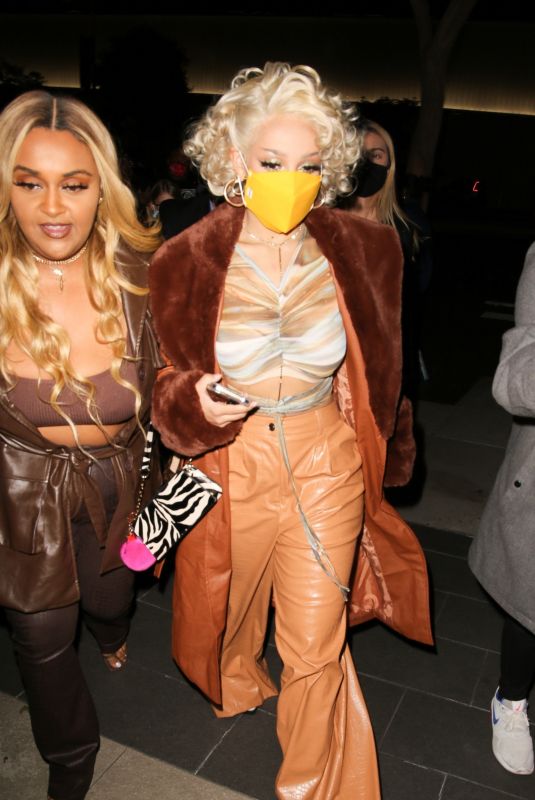 DOJA CAT Arrives at Prettylittlething Launch Dinner in West Hollywood 11/15/2020