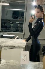 DOVE CAMERON in a Catsuit Getting Ready for Halloween – Instagram Video and Photos 10/31/2020