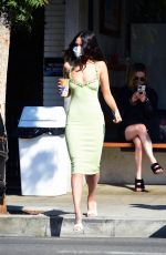 EIZA GONZALEZ in a Tight Dress Out for Coffee in West Hollywood 11/18/2020