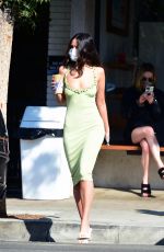EIZA GONZALEZ in a Tight Dress Out for Coffee in West Hollywood 11/18/2020
