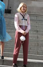 ELI BROWN, JORDAN ALEXANDER, EMILY ALYN LIND and SVANNAH LEE SMITH on the Set of Gossip Girl in New York 11/10/2020