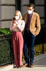 ELI BROWN, JORDAN ALEXANDER, EMILY ALYN LIND and SVANNAH LEE SMITH on the Set of Gossip Girl in New York 11/10/2020