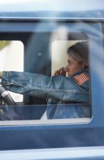 ELISABETTA CANALIS Out Driving in Her Land Rover Defender in Los Angeles 11/20/2020