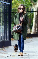 EMILIA CLARKE Out with Her Dog in London 11/01/2020