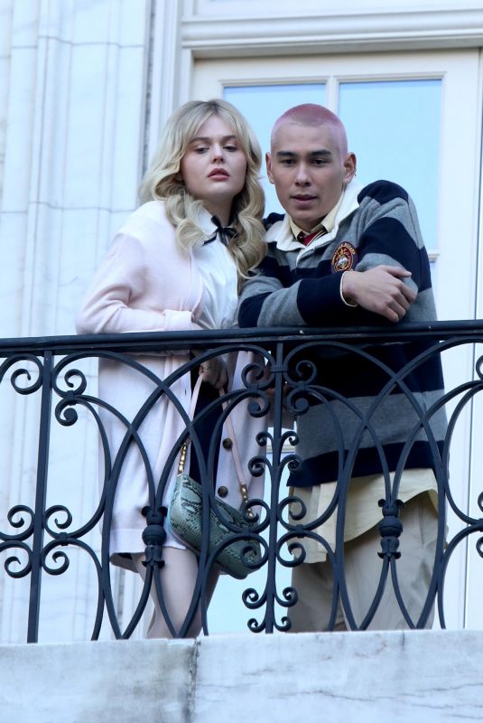 EMILY ALYN LIND on Set of Gossip Girl in New York 11/24/2020