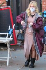 EMILY ALYN LIND on the Set of Gossip Girl in New York 11/16/2020