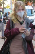 EMILY ALYN LIND on the Set of Gossip Girl in New York 11/16/2020