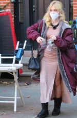 EMILY ALYN LIND on the Set of Gossip Girl in New York 11/16/2020