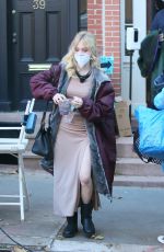 EMILY ALYN LIND on the Set of Gossip Girl in New York 11/16/2020