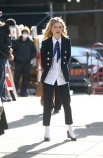 EMILY ALYN LIND on the Set of Gossip Girl in New York 11/24/2020