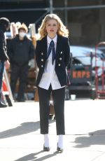 EMILY ALYN LIND on the Set of Gossip Girl in New York 11/24/2020