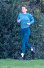 EMMA CORRIN Out Jogging at a Park in London 11/13/2020
