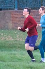 EMMA CORRIN Out Jogging at a Park in London 11/13/2020