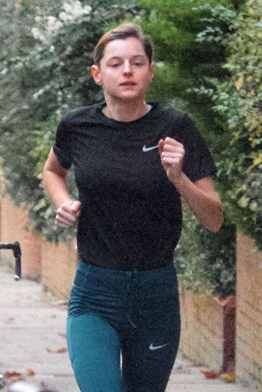 EMMA CORRIN Out Jogging with a Friend in London 11/16/2020