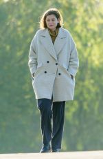 EMMA CORRIN Out with Her Dog at a Park in London 11/15/2020
