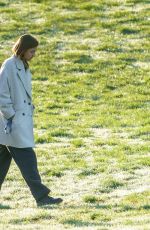 EMMA CORRIN Out with Her Dog at a Park in London 11/15/2020