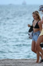 ERIKA COSTELL and AMANDA STEELE in Bikinis at a Beach in Miami 11/13/2020