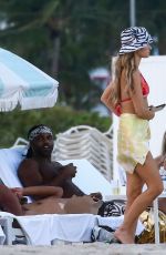ERIKA COSTELL and AMANDA STEELE in Bikinis at a Beach in Miami 11/13/2020