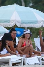 ERIKA COSTELL and AMANDA STEELE in Bikinis at a Beach in Miami 11/13/2020