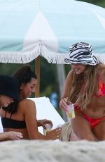 ERIKA COSTELL and AMANDA STEELE in Bikinis at a Beach in Miami 11/13/2020