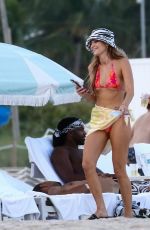 ERIKA COSTELL and AMANDA STEELE in Bikinis at a Beach in Miami 11/13/2020