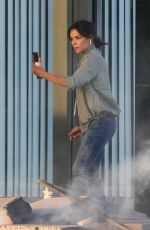 EVA LONGORIA on the Set of a New Movie in Los Angeles 11/22/2020