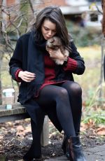 FAYE BROOKES Out with Her Dog in Manchester 11/17/2020