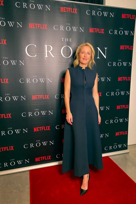 GILLIAN ANDERSON at The Crown, Season 4 Virtual Premiere from His Kitchen 11/12/2020