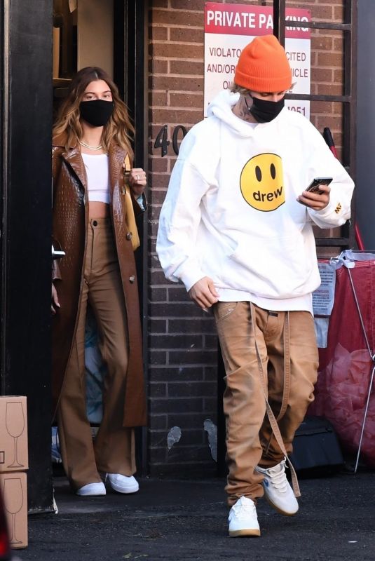 HAILEY and Justin BIEBER Leaves Il Pastaio in Beverly Hills 11/19/2020