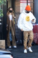 HAILEY and Justin BIEBER Leaves Il Pastaio in Beverly Hills 11/19/2020