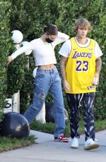 HAILEY and Justin BIEBER Out in Beverly Hills 11/19/2020
