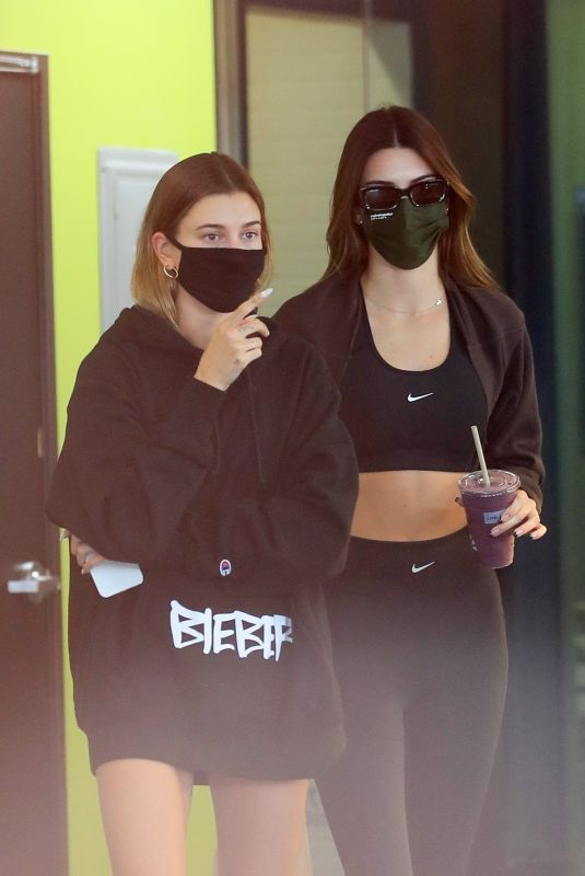 HAILEY BIEBER and KENDALL JENNER Leaves a Gym in Los Angeles 11/06/2020