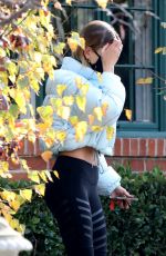 HAILEY BIEBER Leaves Private Pilates Class in Los Angeles 11/25/2020