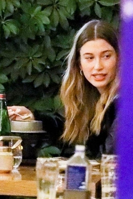 HAILEY BIEBER Out for Dinner with Friends in Beverly Hills 11/16/2020
