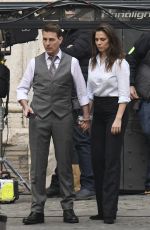 HAYLEY ATWELL and Tom Cruise on the Set of Mission Impossible 7 in Rome 11/24/2020